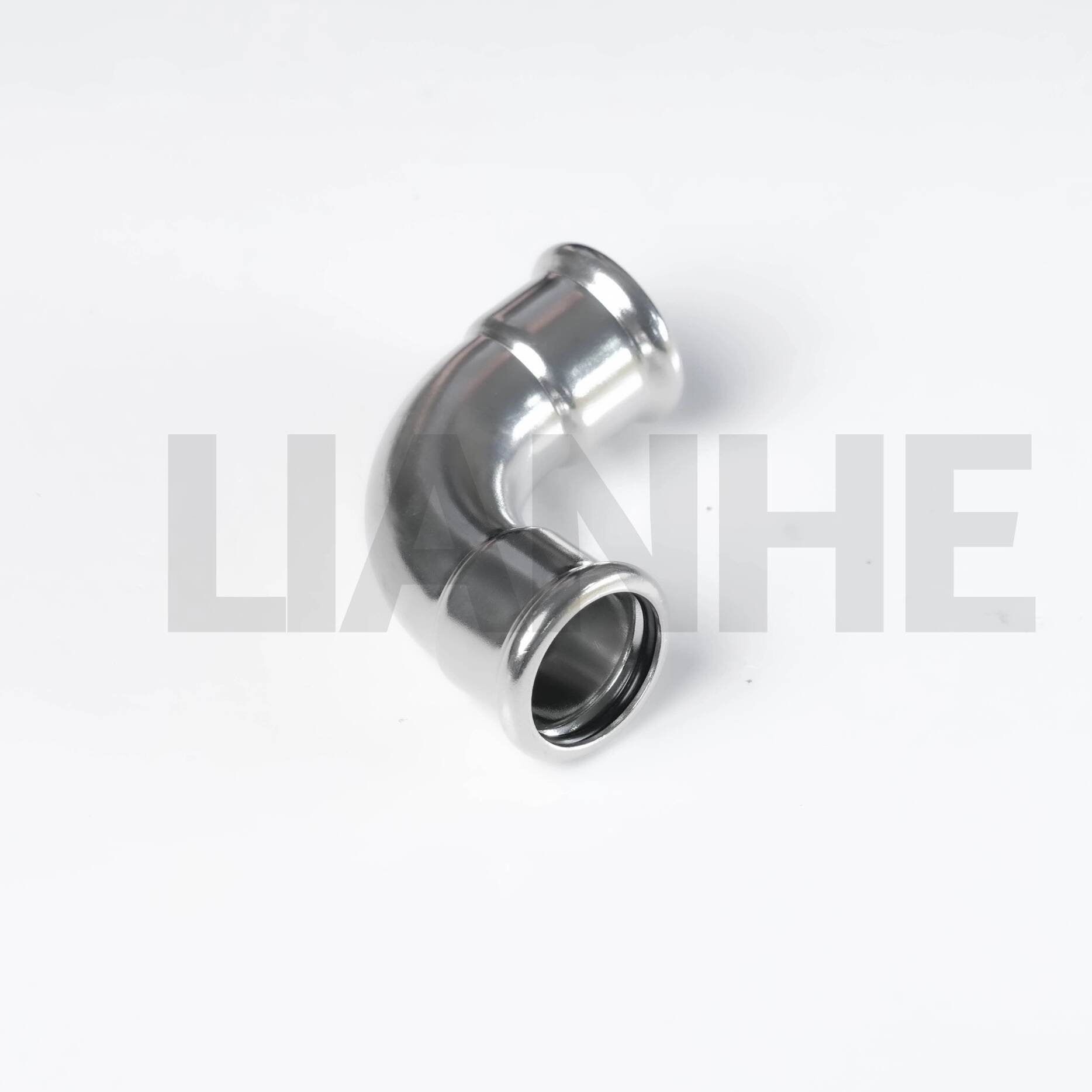 อุปกรณ์กดสแตนเลส 90 DEG Elbow สำหรับการเชื่อมต่อท่อ