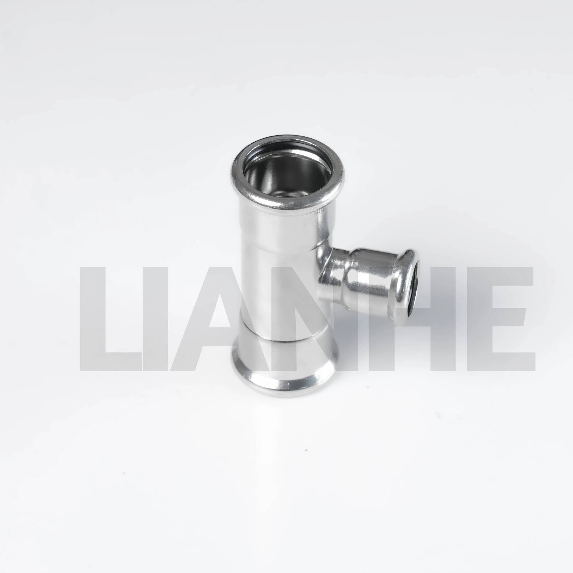 อุปกรณ์กดข้อต่อทีลดสแตนเลส 304/316L ที่มีความบริสุทธิ์สูงสำหรับระบบของไหล